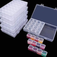Load image into Gallery viewer, Small 28 Grids Diamond Box Clear Plastic Jewelry Craft Storage Container
