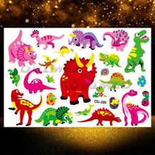 Load image into Gallery viewer, Small 3D Dinosaur Temporary Sticker Tattoos Colorful Tiny Tattoos For Party Children
