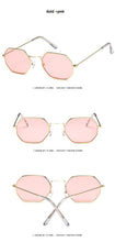 Load image into Gallery viewer, Small Frame Sunglasses For Women Small Square Polarized Sunglasses for Men and Women Polygon Mirrored Retro Shape Metal Design Sun Glasses for Men New Fashionable Ocean Lens
