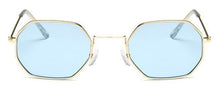 Load image into Gallery viewer, Small Frame Sunglasses For Women Small Square Polarized Sunglasses for Men and Women Polygon Mirrored Retro Shape Metal Design Sun Glasses for Men New Fashionable Ocean Lens
