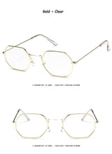Load image into Gallery viewer, Small Frame Sunglasses For Women Small Square Polarized Sunglasses for Men and Women Polygon Mirrored Retro Shape Metal Design Sun Glasses for Men New Fashionable Ocean Lens
