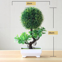 Load image into Gallery viewer, Small Green Artificial Pot Decor Bonsai Green Fake Flowers Potted Ornaments for Home Garden Decor Party Hotel Decor
