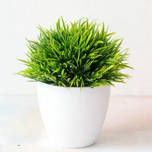 Load image into Gallery viewer, Small Green Artificial Pot Decor Bonsai Green Fake Flowers Potted Ornaments for Home Garden Decor Party Hotel Decor
