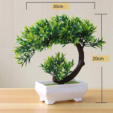 Load image into Gallery viewer, Small Green Artificial Pot Decor Bonsai Green Fake Flowers Potted Ornaments for Home Garden Decor Party Hotel Decor
