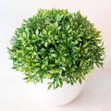Load image into Gallery viewer, Small Green Artificial Pot Decor Bonsai Green Fake Flowers Potted Ornaments for Home Garden Decor Party Hotel Decor
