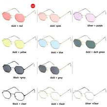 Load image into Gallery viewer, Small Polygon Women Men Sunglasses Delicate Metal Polygon Sunglasses For Women Classic Retro Small Size Frame Women Sunglasses Design Glasses for Men

