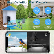 Load image into Gallery viewer, Smart Bird Feeder with Solar Powered Camera 1080P HD AI Identify PIR
