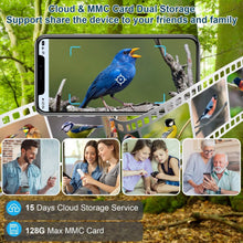 Load image into Gallery viewer, Smart Bird Feeder with Solar Powered Camera 1080P HD AI Identify PIR

