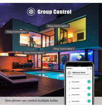 Load image into Gallery viewer, Smart Light Bulb E27 LED Lamp RGB+White+Warm White Work With Alexa Google Home Dimmable Timer Function RGB LED Bulb Bulb-Timer  Sunrise  Sunset Dimmable Multicolo Warm White No Hub Required Compatible With Alexa Google Home Assistant
