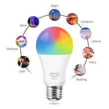 Load image into Gallery viewer, Smart Light Bulb E27 LED Lamp RGB+White+Warm White Work With Alexa Google Home Dimmable Timer Function RGB LED Bulb Bulb-Timer  Sunrise  Sunset Dimmable Multicolo Warm White No Hub Required Compatible With Alexa Google Home Assistant
