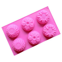 Load image into Gallery viewer, Snowflake Chocolate Mold Soap Silicone Ice Tray Cake  Christmas Mould 6 Cavities Baking Pastry Tools Silicone Snowflake Molds Cake Pans Cookie Trays Handmade Soap Making Mould
