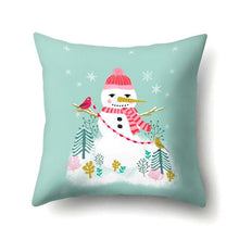 Load image into Gallery viewer, Snowman Christmas Cushion Cover Polyester Decorative Christmas Pillow Cover Merry Christmas Throw Cushion Covers Tree Reindeer Star Pillow Case For Party Throw Pillow New Year Xmas Decor Sofa Living Room Home Decoration
