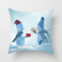 Load image into Gallery viewer, Snowman Christmas Cushion Cover Polyester Decorative Christmas Pillow Cover Merry Christmas Throw Cushion Covers Tree Reindeer Star Pillow Case For Party Throw Pillow New Year Xmas Decor Sofa Living Room Home Decoration
