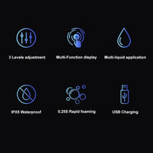 Load image into Gallery viewer, Soap Dispenser Wall Liquid Soap Dispenser USB Charging Infrared Induction Smart Kitchen Sensor Hand Washer Hand Sanitizer Automatic Soap Dispenser Wall Mounted Upgraded Foaming Soap Dispenser With Display Rechargeable Foam Hand Soap Dispenser Touchless
