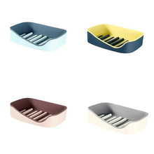 Load image into Gallery viewer, Soap Rack No Drilling Wall Mounted Double Layer Soap Holder Soap Sponge Dish Bathroom Accessories Soap Dishes Self Adhesive Soap Dish Bar Soap Holder Soap Dishes Tray Saver Case Box for Shower Bathroom Kitchen Dish Drainer Drying Rack
