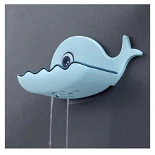 Load image into Gallery viewer, Soap Rack No Drilling Wall Mounted Drain Non Perforated Double Layer Holder Sponge Dish Accessories Magic Soap Dishes Bathroom Cute Soap Dish for Kids Plastic Self Draining Soap Holder for Shower Wall Cartoon Hanging Bathroom Soap Tray with Suction Cup
