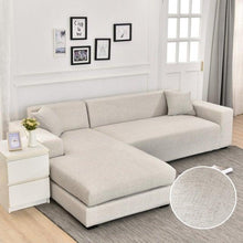 Load image into Gallery viewer, Sofa Cover Geometric Couch Cover Elastic Sofa Cover for Living Room Pets Corner L Shaped Chaise Longue Sofa Slipcover Shaped Sofa Slipcovers with Elastic Bottom, Jacquard Chaise Lounge Set for Living Room
