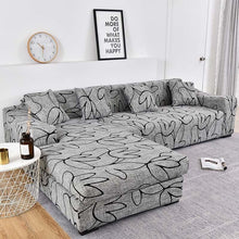Load image into Gallery viewer, Sofa Cover Geometric Couch Cover Elastic Sofa Cover for Living Room Pets Corner L Shaped Chaise Longue Sofa Slipcover Shaped Sofa Slipcovers with Elastic Bottom, Jacquard Chaise Lounge Set for Living Room
