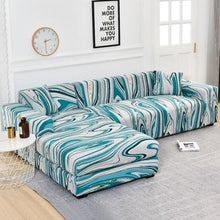 Load image into Gallery viewer, Sofa Cover Geometric Couch Cover Elastic Sofa Cover for Living Room Pets Corner L Shaped Chaise Longue Sofa Slipcover Shaped Sofa Slipcovers with Elastic Bottom, Jacquard Chaise Lounge Set for Living Room
