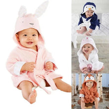 Load image into Gallery viewer, Soft And Comfortable Baby Bathrobes Cute Cartoon Animal Face Sleepwear For Babies Unique Design Hooded Sleepwear For Infants
