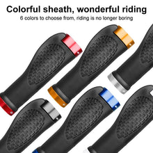 Load image into Gallery viewer, Soft Bicycle Grip Shock Absorption Road Bike Handlebar Cover Aluminium Alloy Lock Rubber Anti-slip Cycling Handle Grips Bike Handle Non Slip Soft Rubber Grips Mountain Bicycle Lock On Handle Bar
