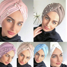 Load image into Gallery viewer, Soft Cotton Lightweight Elegant Turban Hijab Bonnet Arab Wrap Head Turbans Cap Headwrap Headwear Indian African Turbans Twist Headband For Women
