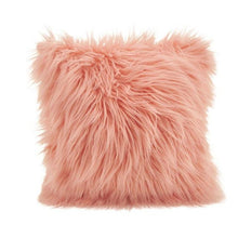Load image into Gallery viewer, Soft Fur Polyester Cotton Pillow Covers Cushion Covers Luxury Soft Decorative Pillow Covers Home Decor Pillow Covers Living Room Bedroom Decorative Pillowcase Shaggy Fluffy Cover 45x45CM
