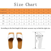 Load image into Gallery viewer, Soft Leather Woven Slippers Women Summer Flat Heels Beach Casual Slides Shoes Woman Outdoor Sandals Open Toe Slippers Summer Sandals For Women Flat Shoes Office Elegant Design Sandals
