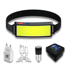 Load image into Gallery viewer, Soft Light Headlamp Flashlight LED Headlamp Adjustable Strap With COB Wick  Headlight Beads Wide Range of Lighting   Perfect Head Light For Camping Hiking Running Built-in Rechargeable Lithium Battery
