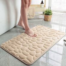 Load image into Gallery viewer, Soft Memory Foam Non Slip Cobblestone Embossing Bath Mat
