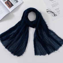 Load image into Gallery viewer, Soft Muslim Crinkle Hijab Scarf Soft Cotton Headscarf Ultra Soft Breathable Head Scarf Islamic Head Wraps Hijab For Women 70*175cm

