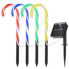 Load image into Gallery viewer, Solar Christmas Candy Cane Light IP55 Waterproof Stake Light
