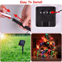 Load image into Gallery viewer, Solar Christmas Candy Cane Light IP55 Waterproof Stake Light
