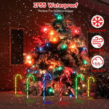Load image into Gallery viewer, Solar Christmas Candy Cane Light IP55 Waterproof Stake Light
