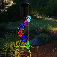 Load image into Gallery viewer, Solar Dog Claw Wind Chime Light
