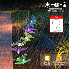Load image into Gallery viewer, Solar LED Butterfly Wind Chimes
