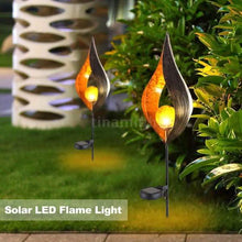 Load image into Gallery viewer, Solar LED Simulate Flame Light Lawn Lantern Lamp Waterproof Outdoor Lights
