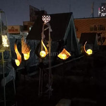 Load image into Gallery viewer, Solar LED Simulate Flame Light Lawn Lantern Lamp Waterproof Outdoor Lights
