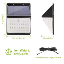Load image into Gallery viewer, Solar Lights 88 LEDs Outdoor Wall Lamps
