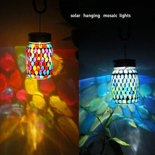 Load image into Gallery viewer, Solar Mosaic LED Waterproof Outdoor Hanging Lanterns
