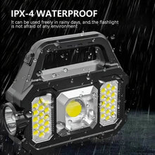Load image into Gallery viewer, Solar Portable Flashlight &amp; Handheld Searchlight with Side Lights
