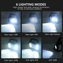Load image into Gallery viewer, Solar Portable Flashlight &amp; Handheld Searchlight with Side Lights
