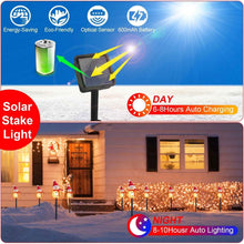 Load image into Gallery viewer, Solar Powered Lamp 3 Snowmen Garden Stake Light
