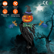 Load image into Gallery viewer, Solar Powered Scarecrow Shape Stake Light Halloween Decoration
