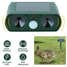 Load image into Gallery viewer, Solar Powered Ultrasonic Animal Repeller
