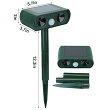 Load image into Gallery viewer, Solar Powered Ultrasonic Animal Repeller
