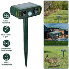 Load image into Gallery viewer, Solar Powered Ultrasonic Animal Repeller
