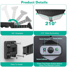 Load image into Gallery viewer, Solar Powered Wall Light Beads PIR Motion Sensor
