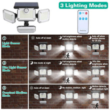 Load image into Gallery viewer, Solar Powered Wall Lights Outdoor Motion Sensor Lamps
