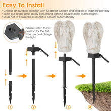 Load image into Gallery viewer, Solar Praying Angle Statue Garden Light
